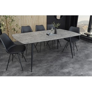 Table CALDERO 140cm aspect pierre mise en situation