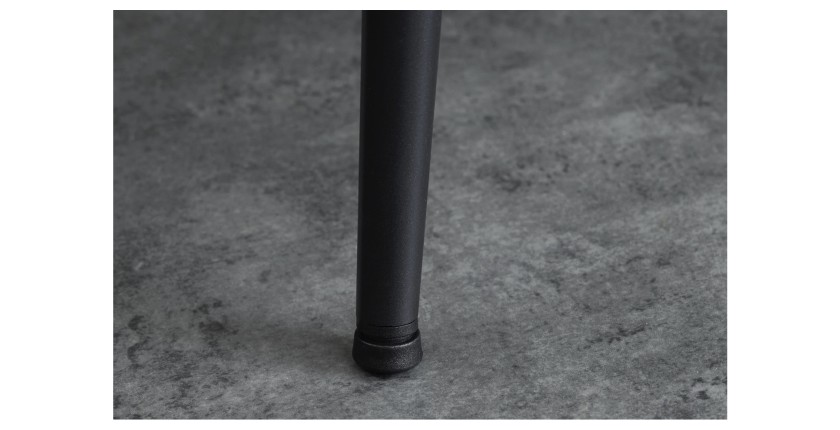 Table de salle à manger CALDERO 140 cm – Table contemporaine aspect pierre et métal