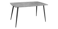 Table de salle à manger CALDERO 140 cm – Table contemporaine aspect pierre et métal