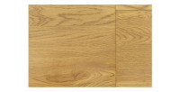 Zoom sur la texture du plateau de la table extensible CALDERO 120-160cm en chêne sauvage