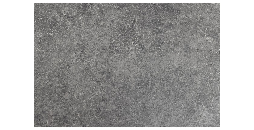 Zoom sur la texture du plateau de la table extensible 120-160cm CALDERO aspect pierre