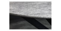Table de salle à manger COURBAX ronde 120 cm – Table contemporaine aspect pierre et métal