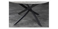 Table de salle à manger COURBAX ronde 120 cm – Table contemporaine aspect pierre et métal