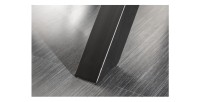 Zoom sur l'un des pieds de la table RAFTA 220x100cm avec pieds en métal X noirs