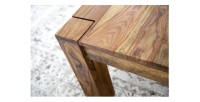 Table basse ORBO carrée 60 cm en bois de sheesham – Table basse rustique en bois massif