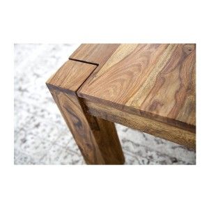 Table basse ORBO carrée 60 cm en bois de sheesham – Table basse rustique en bois massif