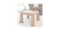 Table basse ORBO carrée 60 cm en bois de sheesham – Table basse rustique en bois massif