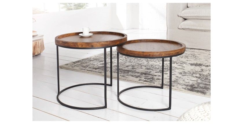 Tables basses gigognes ORBO rondes mise en situation