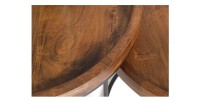Zoom sur les plateaux des tables basses gigognes ORBO rondes