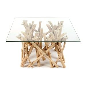 Table basse WOODEN carré en 80cm