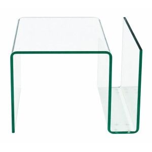 Table basse HOLOW en verre trempé – Table basse design asymétrique transparente