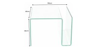 Table basse HOLOW en verre trempé – Table basse design asymétrique transparente