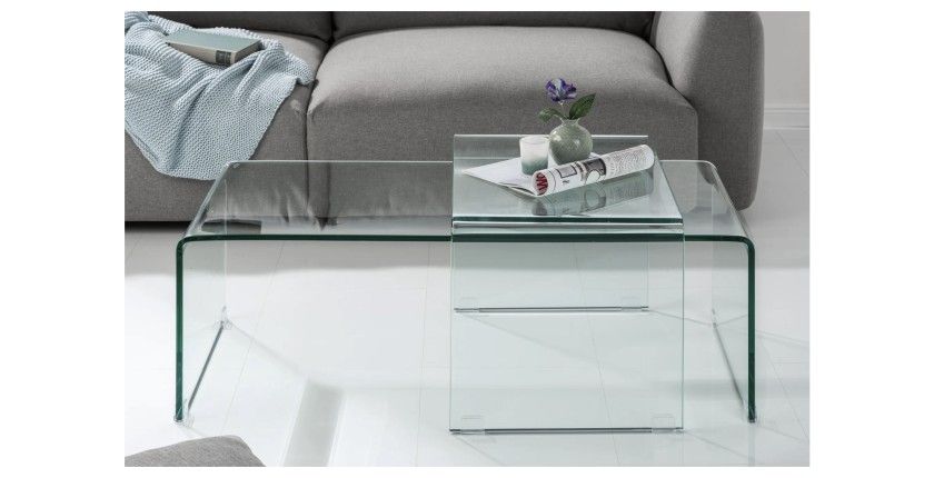 Tables basses HOLLOW empilables vue de face