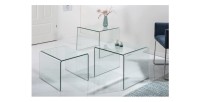 Lot de 3 tables basses gigognes HOLLOW séparés les unes les autres