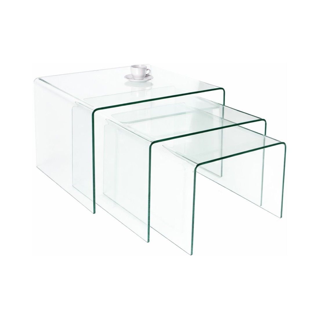 Lot de 3 tables basses gigognes HOLLOW