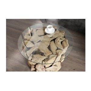 Table basse ARBOREA avec plateau 70cm vue de haut