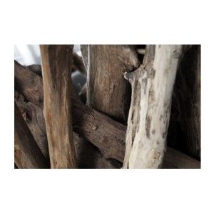 Zoom sur le bois de Teck de la table basse ronde ARBOREA en bois de Teck avec plateau 60cm