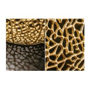 Table basse METRIX ronde dorée 80 cm – Table basse design en aluminium ajouré