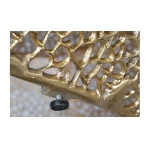 Table basse METRIX ronde dorée 80 cm – Table basse design en aluminium ajouré