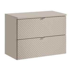 Ensemble meuble sous vasque 80cm et plan vasque AOKI beige