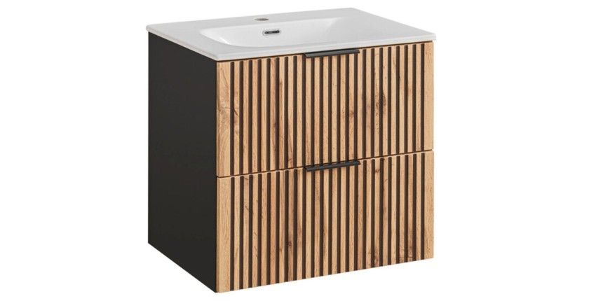 Meuble sous vasque 60cm et vasque encastrée KINOKO