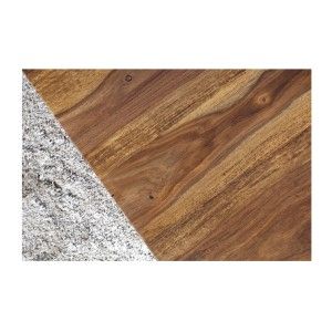 Zoom sur la texture du plateau de la table basse rectangulaire en bois de Sheesham NOMA