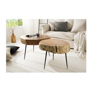 Table basse NOMA ronde 60cm vue de côté
