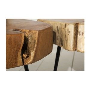 Zoom sur la tranche de la table basse NOMA ronde 60cm