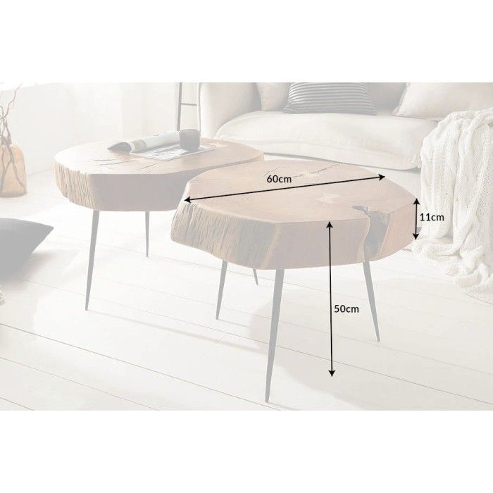 Dimensions de la table basse NOMA ronde 60cm
