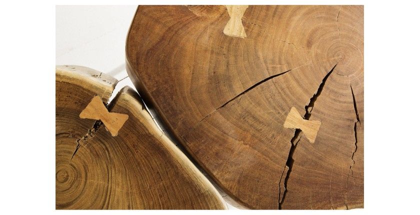 Zoom sur le plateau de la table basse NOMA ronde 60cm