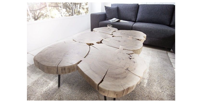 Table basse NOMA rectangulaire 110cm vue de haut
