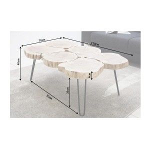 Dimensions de la table basse NOMA rectangulaire 110cm