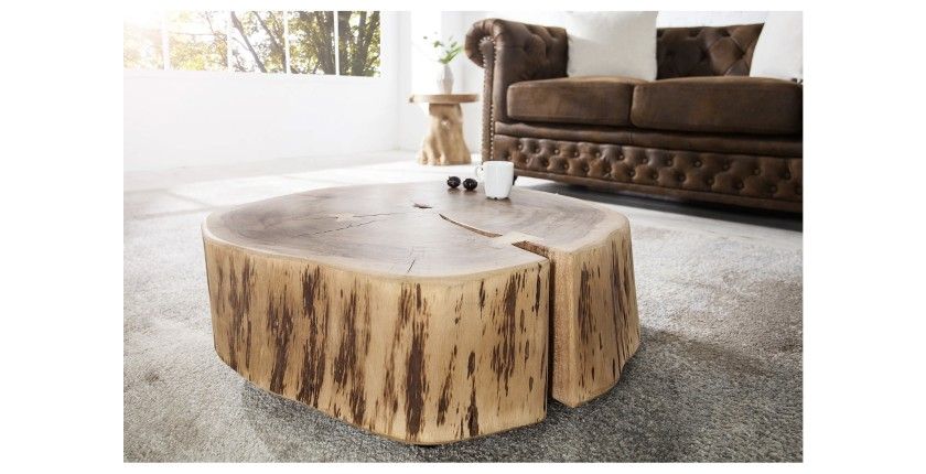 Table basse ronde NOMA 60cm mise en situation