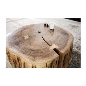 Table basse ronde NOMA 60cm vue de haut rapproché