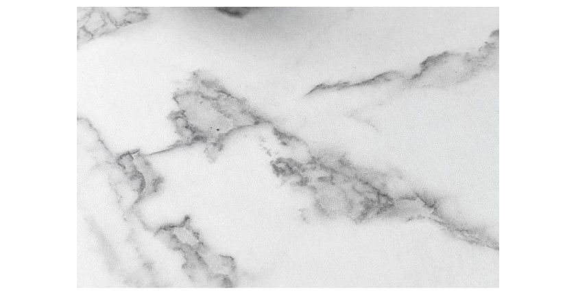 Zoom sur la texture du plateau de la table basse blanche carré ABITTA