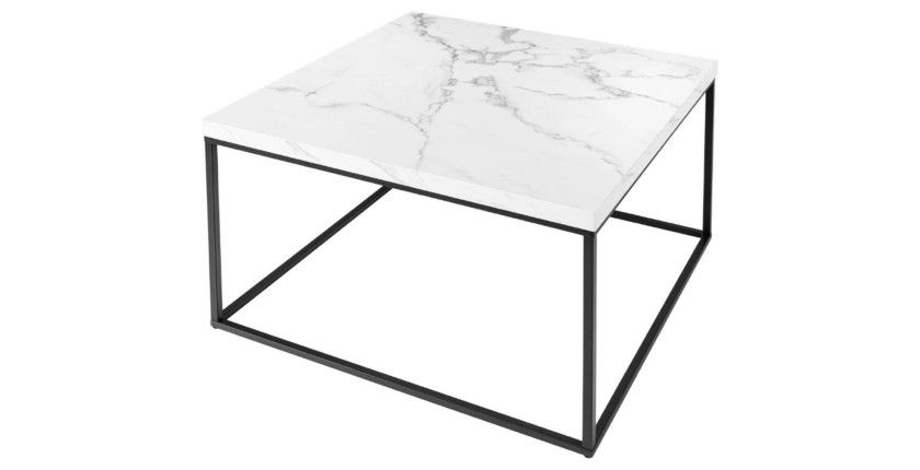 Table basse blanche carré ABITTA