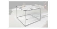 Dimensions de la table basse carré gris clair ABITTA