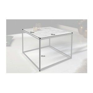 Dimensions de la table basse carré gris clair ABITTA