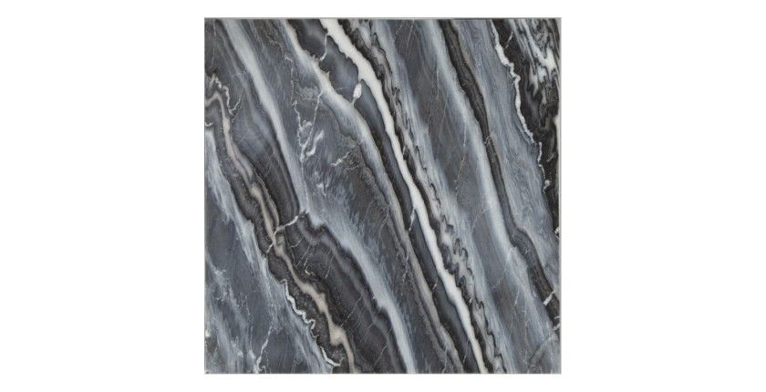 Exemple de marbrage pour la table basse carré grise ABITTA