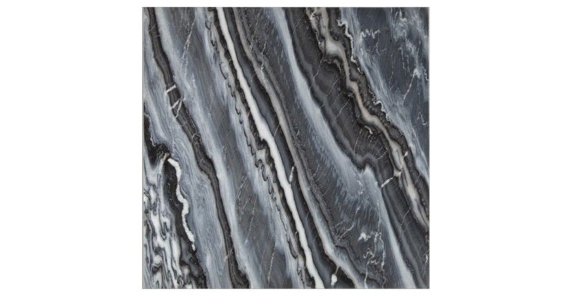 Deuxième exemple de marbrage pour la table basse carré grise ABITTA