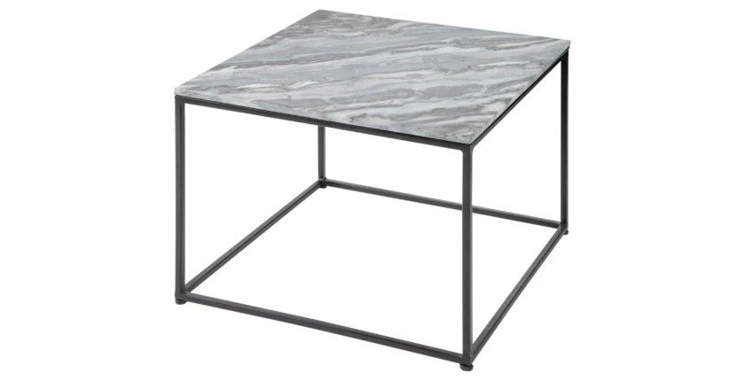 Table basse carré grise ABITTA