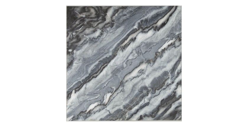 Troisième exemple de marbrage pour la table basse carré grise ABITTA