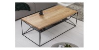 Table basse rectangulaire avec étagère ABITTA vue de haut