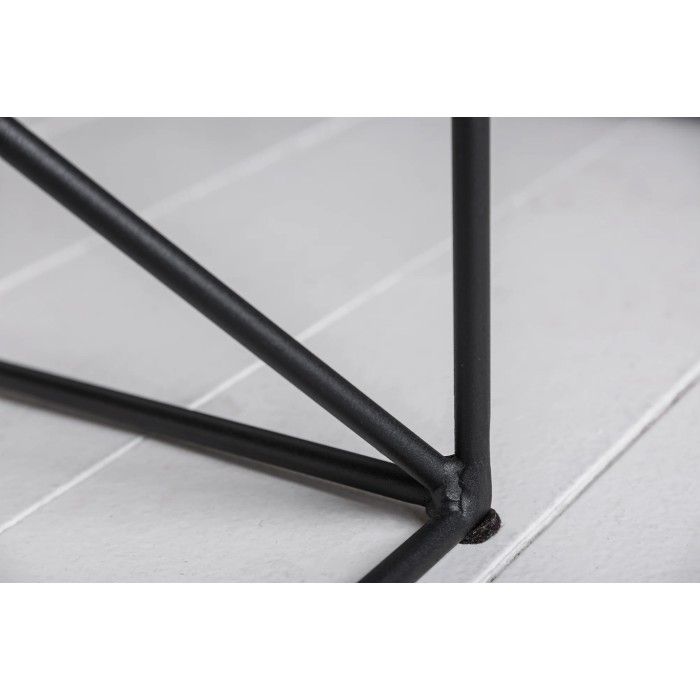 Tavolino basso ABITTA rettangolare 110 cm in rovere chiaro – Moderno con ripiano in metallo
