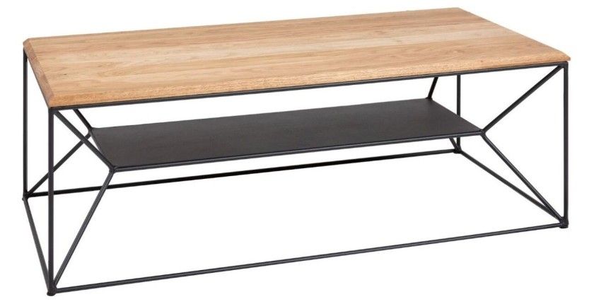 Table basse rectangulaire avec étagère ABITTA