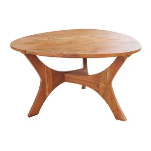 Table basse ronde ABITTA en bois d'acacia