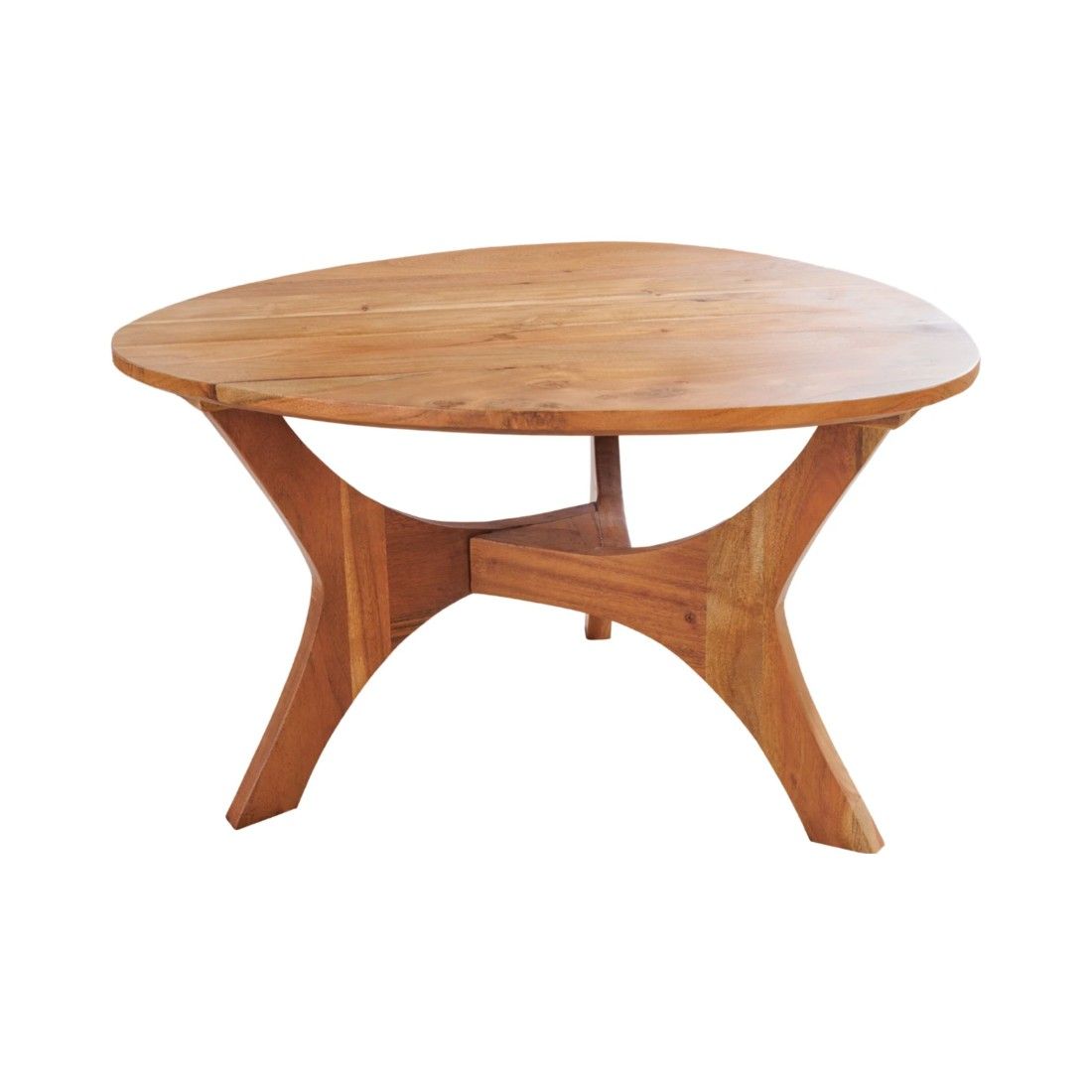 Table basse ronde ABITTA en bois d'acacia