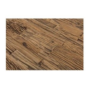 Zoom sur la texture du plateau en bois de la table RAFTA 220cm avec sur-plateau en verre