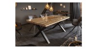 Table RAFTA 180cm avec plateau en verre mise en situation