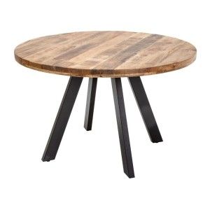 Table LODEN ronde 120cm en bois de manguier clair